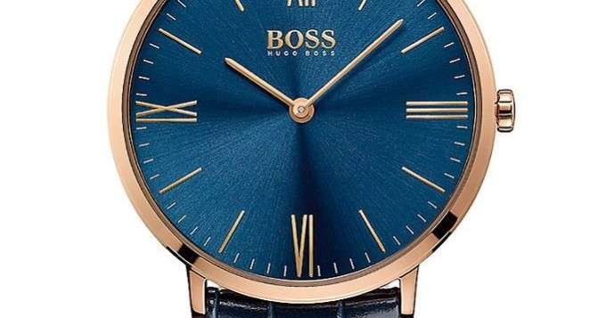  Shop Authentic Hugo Boss Jackson Blue Dial Black Leather Strap Watch for Men - 1513371 - Luxxuri