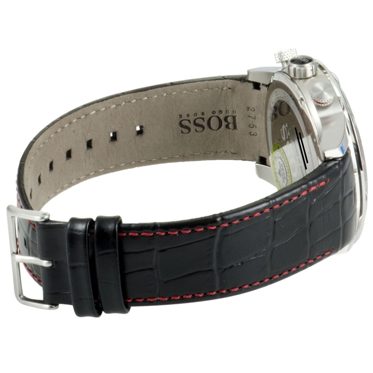  Shop Authentic Hugo Boss Rafale Chronograph Black Dial Black Leather Strap Watch For Men - 1513390 - Luxxuri