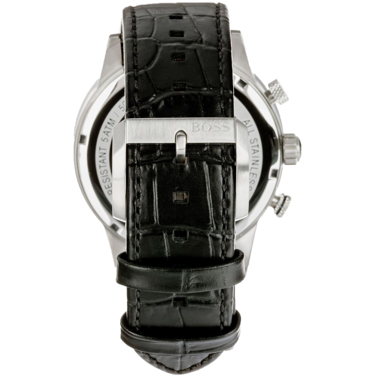  Shop Authentic Hugo Boss Rafale Chronograph Blue Dial Black Leather Strap Watch For Men - 1513391 - Luxxuri