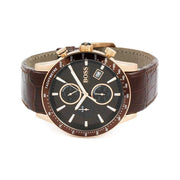  Shop Authentic Hugo Boss Rafale Chronograph Brown Dial Brown Leather Strap Watch For Men - 1513392 - Luxxuri