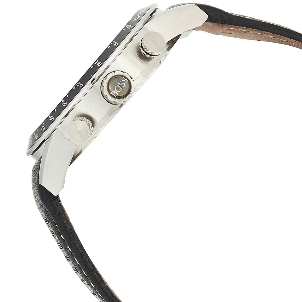  Shop Authentic Hugo Boss Rafale Chronograph Quartz Silver Dial Black Leather Strap Watch For Men - 1513403 - Luxxuri