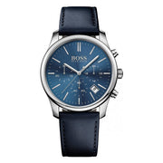  Shop Authentic Hugo Boss Time One Blue Dial Black Leather Strap Watch for Men - 1513431 - Luxxuri