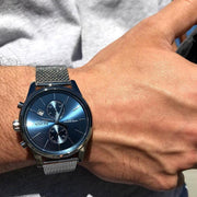  Shop Authentic Hugo Boss Jet Blue Dial Silver Mesh Bracelet Watch for Men - 1513441 - Luxxuri