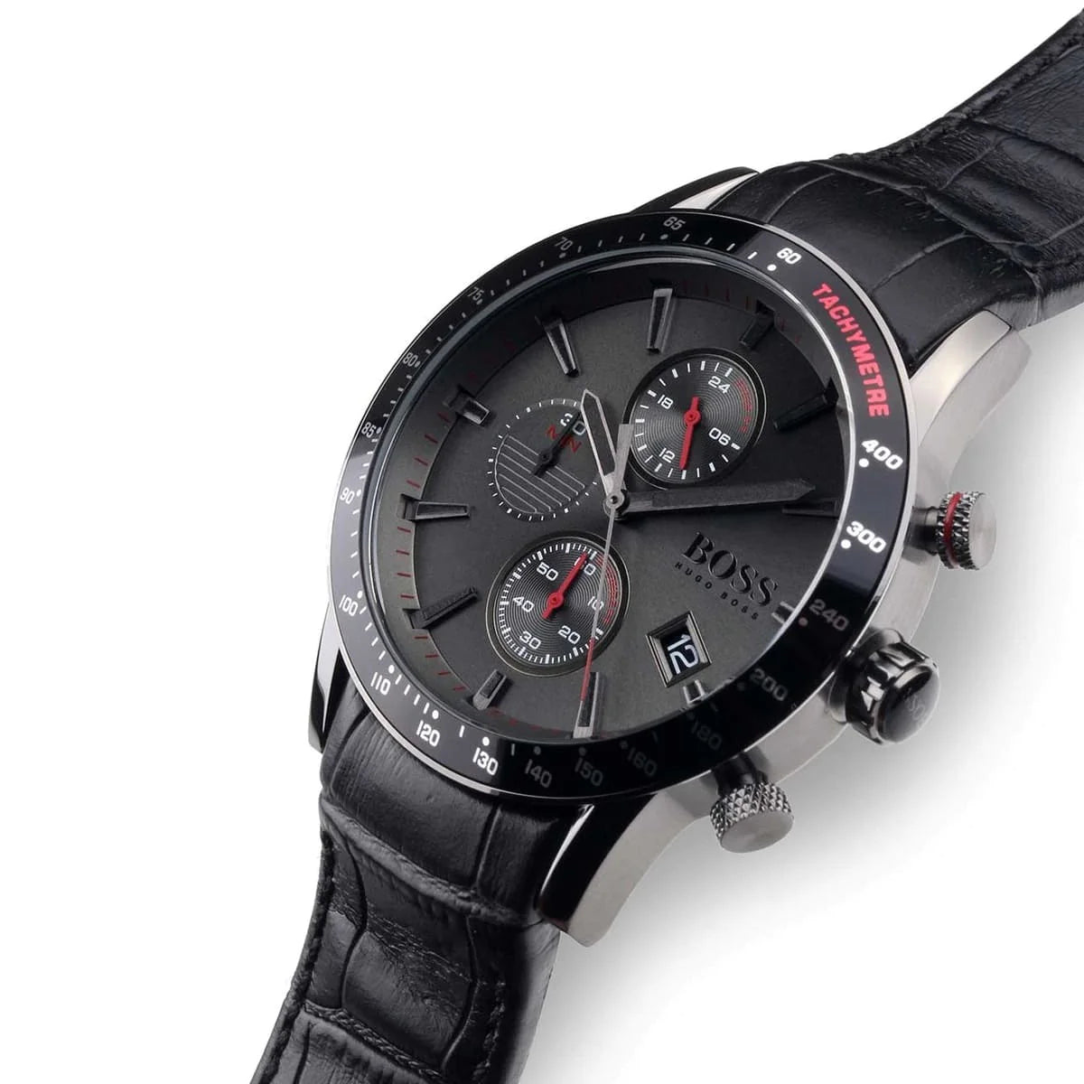  Shop Authentic Hugo Boss Rafale Chronograph Grey Dial Black Leather Strap Watch For Men - HB1513445 - Luxxuri