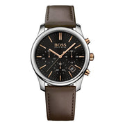  Shop Authentic Hugo Boss Time One Black Dial Brown Leather Strap Watch for Men - 1513448 - Luxxuri