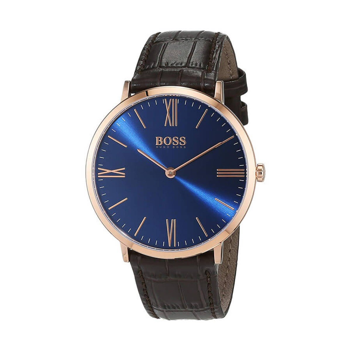  Shop Authentic Hugo Boss Classic Jackson Blue Dial Brown Leather Strap Watch for Men - 1513458 - Luxxuri