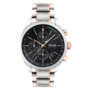  Shop Authentic Hugo Boss Grand Prix Black Dial Two Tone Steel Strap Watch for Men - 1513473 - Luxxuri