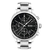  Shop Authentic Hugo Boss Grand Prix Black Dial Silver Steel Strap Watch for Men - 1513477 - Luxxuri
