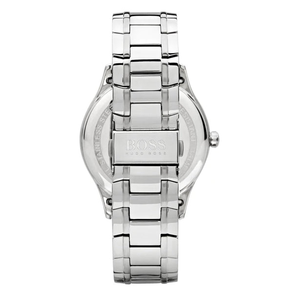  Shop Authentic Hugo Boss Governer Blue Dial Silver Steel Strap Watch for Men - 1513487 - Luxxuri