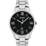  Shop Authentic Hugo Boss Governer Black Dial Silver Steel Strap Watch for Men - 1513488 - Luxxuri