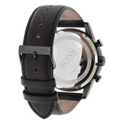  Shop Authentic Hugo Boss Navigator Black Dial Black Leather Strap Watch for Men - 1513497 - Luxxuri