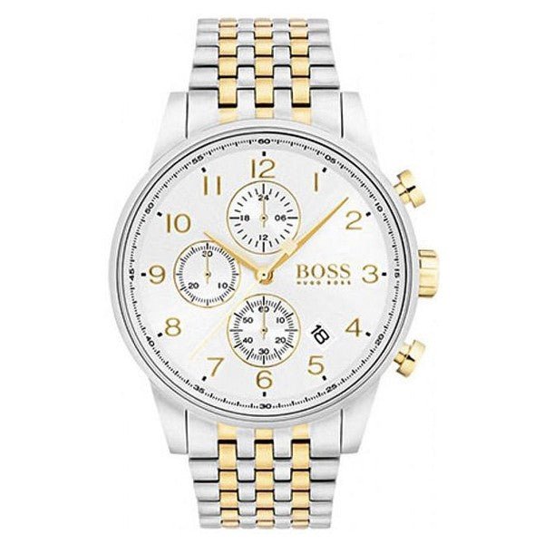  Shop Authentic Hugo Boss Navigator White Dial Two Tone Steel Strap Watch for Men - 1513499 - Luxxuri