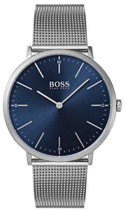  Shop Authentic Hugo Boss Horizon Quartz Blue Dial Silver Mesh Bracelet Watch For Men - 1513541 - Luxxuri