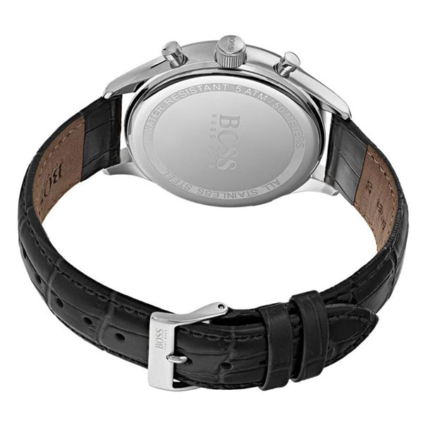  Shop Authentic Hugo Boss Companion Black Dial Black Leather Strap Watch for Men - 1513543 - Luxxuri