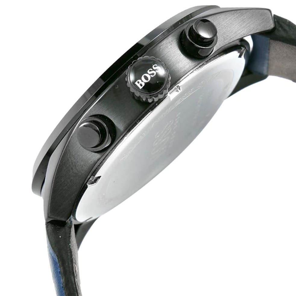  Shop Authentic Hugo Boss Grand Prix Chronograph Black Dial Blue Leather Strap Watch for Men - 1513563 - Luxxuri