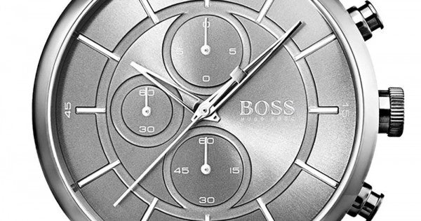  Shop Authentic Hugo Boss Architectural Grey Dial Grey Leather Strap Watch for Men - 1513570 - Luxxuri
