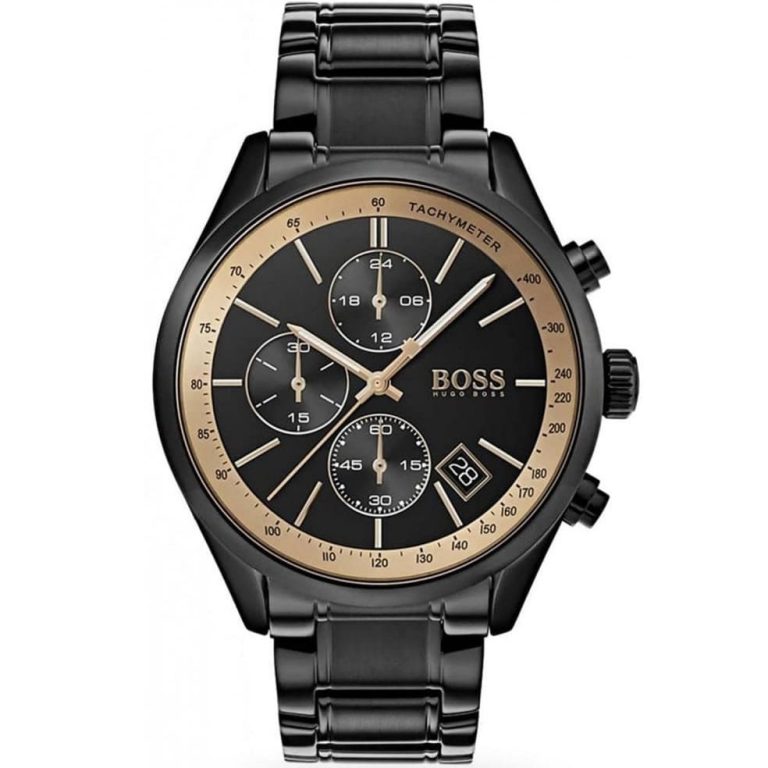  Shop Authentic Hugo Boss Grand Prix Black Dial Black Steel Strap Watch for Men - 1513578 - Luxxuri