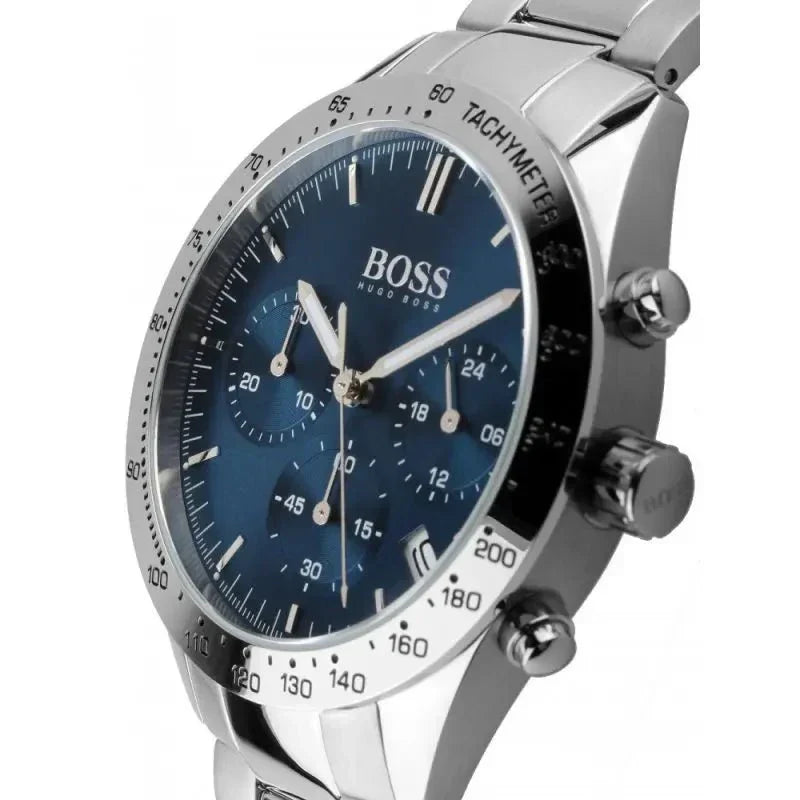  Shop Authentic Hugo Boss Talent Blue Dial Silver Steel Strap Watch for Men - 1513582 - Luxxuri