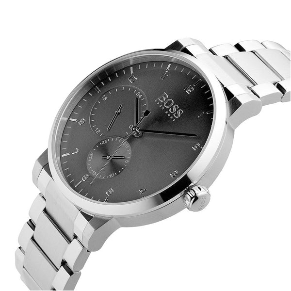  Shop Authentic Hugo Boss Oxygen Grey Dial Silver Steel Strap Watch for Men - 1513596 - Luxxuri