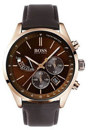  Shop Authentic Hugo Boss Grand Prix Brown Dial Brown Leather Strap Watch for Men - 1513605 - Luxxuri