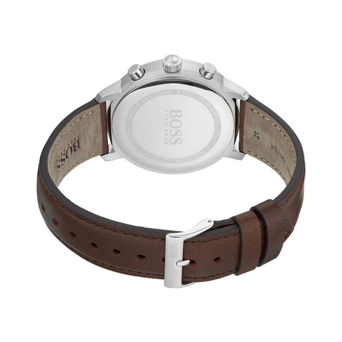  Shop Authentic Hugo Boss Attitude White Dial Brown Leather Strap Watch for Men - 1513609 - Luxxuri