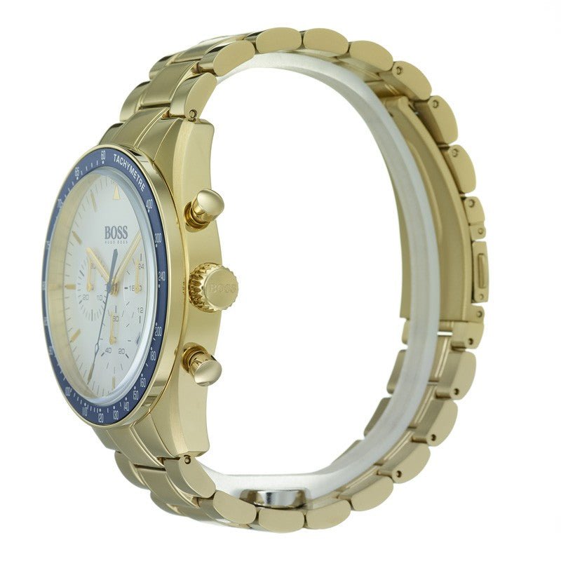  Shop Authentic Hugo Boss Trophy White Dial Gold Steel Strap Watch for Men - 1513631 - Luxxuri