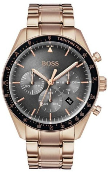  Shop Authentic Hugo Boss Trophy Grey Dial Rose Gold Steel Strap Watch for Men - 1513632 - Luxxuri