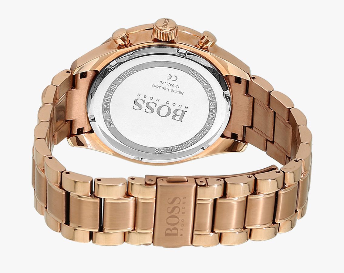  Shop Authentic Hugo Boss Trophy Grey Dial Rose Gold Steel Strap Watch for Men - 1513632 - Luxxuri