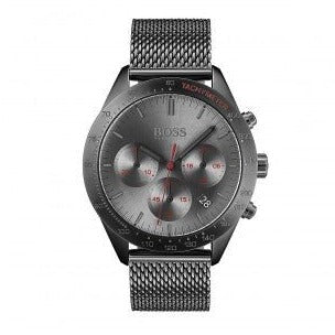  Shop Authentic Hugo Boss Talent Gunmetal Dial Grey Mesh Bracelet Watch for Men - 1513637 - Luxxuri