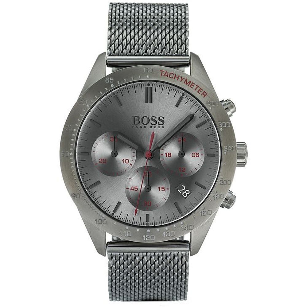  Shop Authentic Hugo Boss Talent Gunmetal Dial Grey Mesh Bracelet Watch for Men - 1513637 - Luxxuri