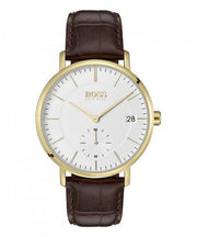  Shop Authentic Hugo Boss Corporal White Dial Brown Leather Strap Watch for Men - 1513640 - Luxxuri
