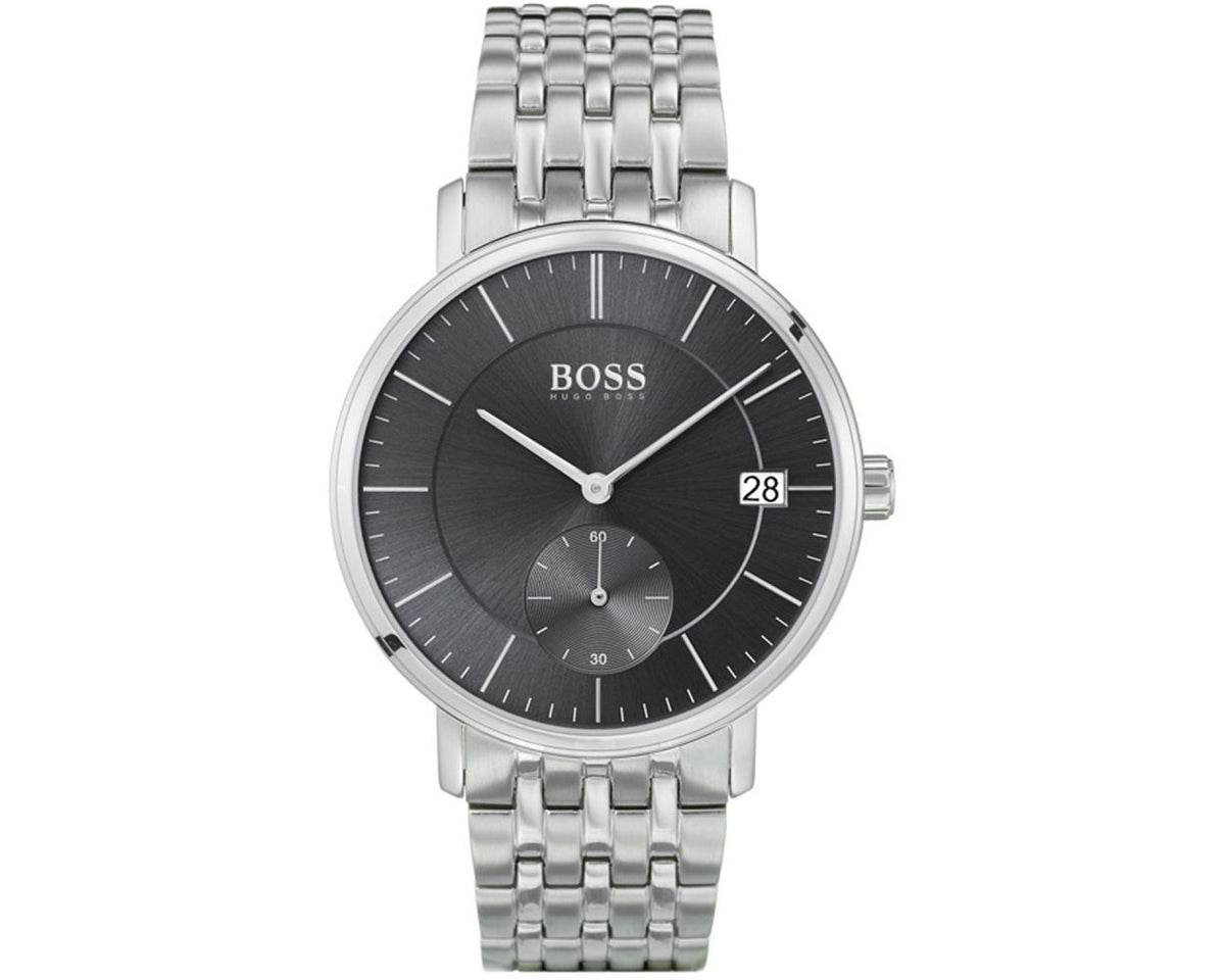  Shop Authentic Hugo Boss Corporal Black Dial Silver Mesh Bracelet Watch for Men - 1513641 - Luxxuri