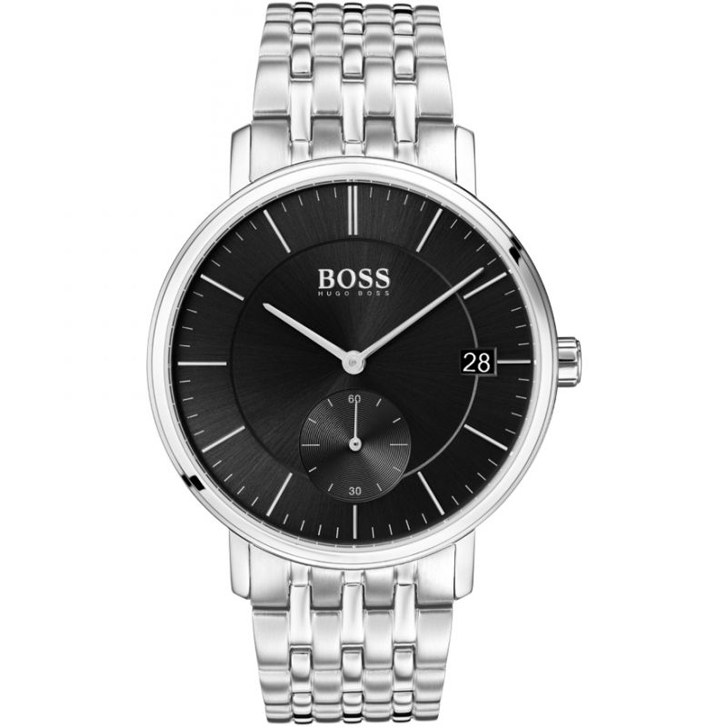  Shop Authentic Hugo Boss Corporal Black Dial Silver Mesh Bracelet Watch for Men - 1513641 - Luxxuri