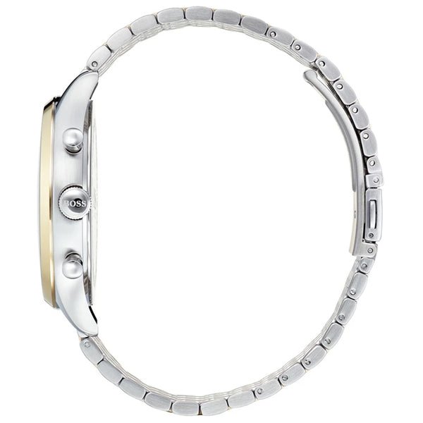  Shop Authentic Hugo Boss Companion Silver Dial Two Tone Mesh Bracelet Watch for Men - 1513654 - Luxxuri