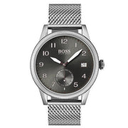  Shop Authentic Hugo Boss Legacy Grey Dial Silver Mesh Bracelet Watch for Men - 1513673 - Luxxuri