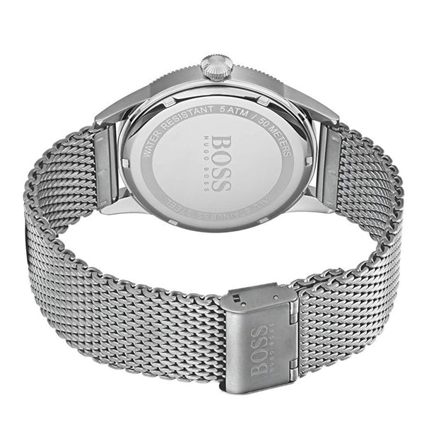 Shop Authentic Hugo Boss Legacy Grey Dial Silver Mesh Bracelet Watch for Men - 1513673 - Luxxuri
