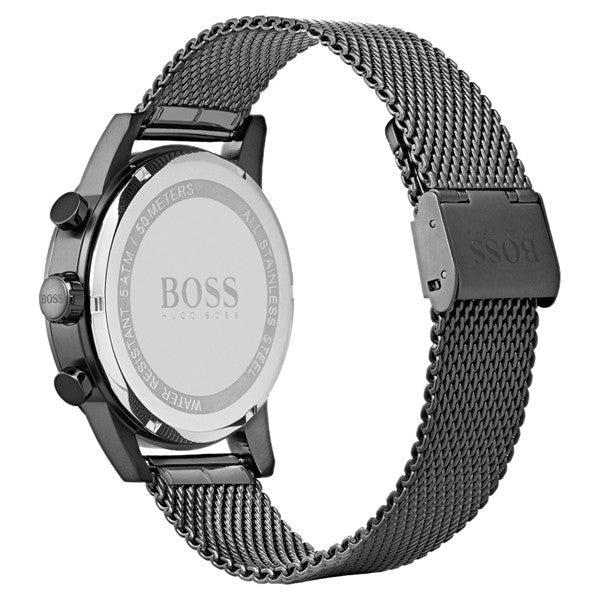  Shop Authentic Hugo Boss Navigator Grey Dial Grey Mesh Bracelet Watch for Men - 1513674 - Luxxuri