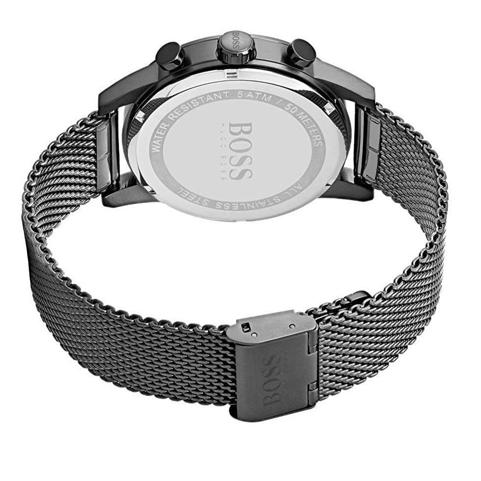  Shop Authentic Hugo Boss Navigator Grey Dial Grey Mesh Bracelet Watch for Men - 1513674 - Luxxuri