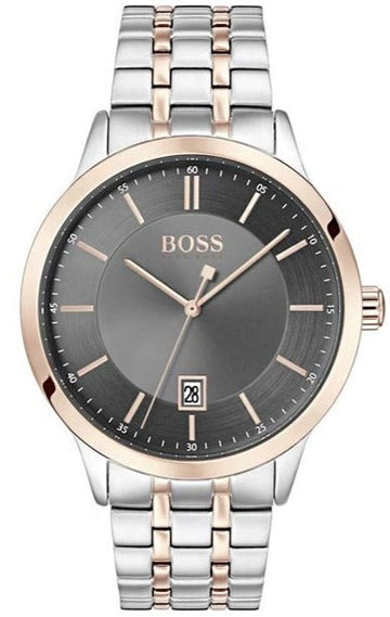  Shop Authentic Hugo Boss Classic Grey Dial Two Tone Steel Strap Watch for Men - 1513688 - Luxxuri