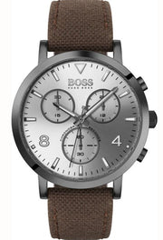  Shop Authentic Hugo Boss Spirit White Dial Brown Nylon Strap Watch for Men - 1513690 - Luxxuri