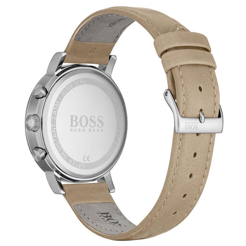  Shop Authentic Hugo Boss Spirit Grey Dial Brown Leather Strap Watch for Men - 1513691 - Luxxuri