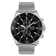  Shop Authentic Hugo Boss Ocean Edition Black Dial Silver Mesh Bracelet Watch for Men - 1513701 - Luxxuri