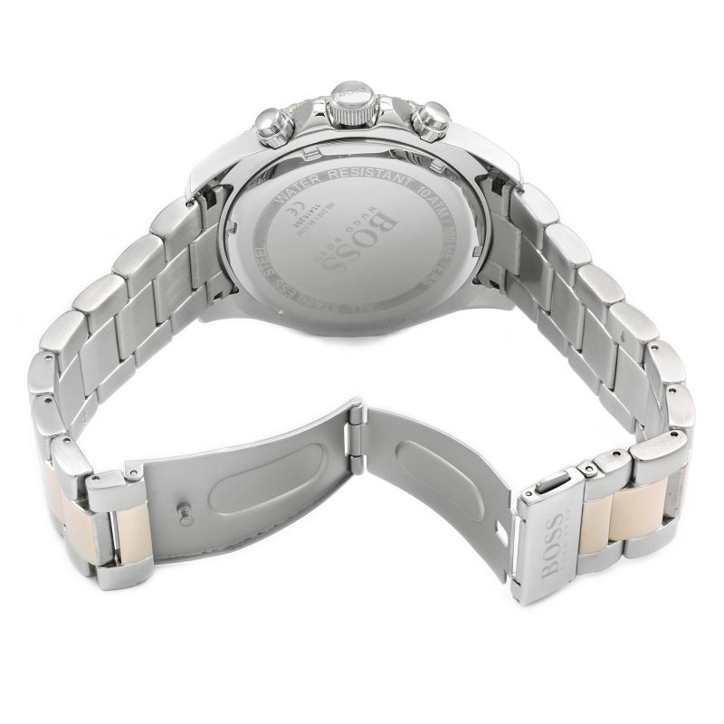 Shop Authentic Hugo Boss Ocean Edition Black Dial Two Tone Steel Strap Watch for Men - 1513705 - Luxxuri