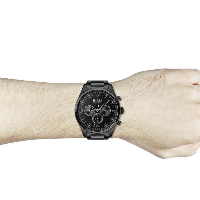  Shop Authentic Hugo Boss Pioneer Black Dial Black Steel Strap Watch for Men - 1513714 - Luxxuri