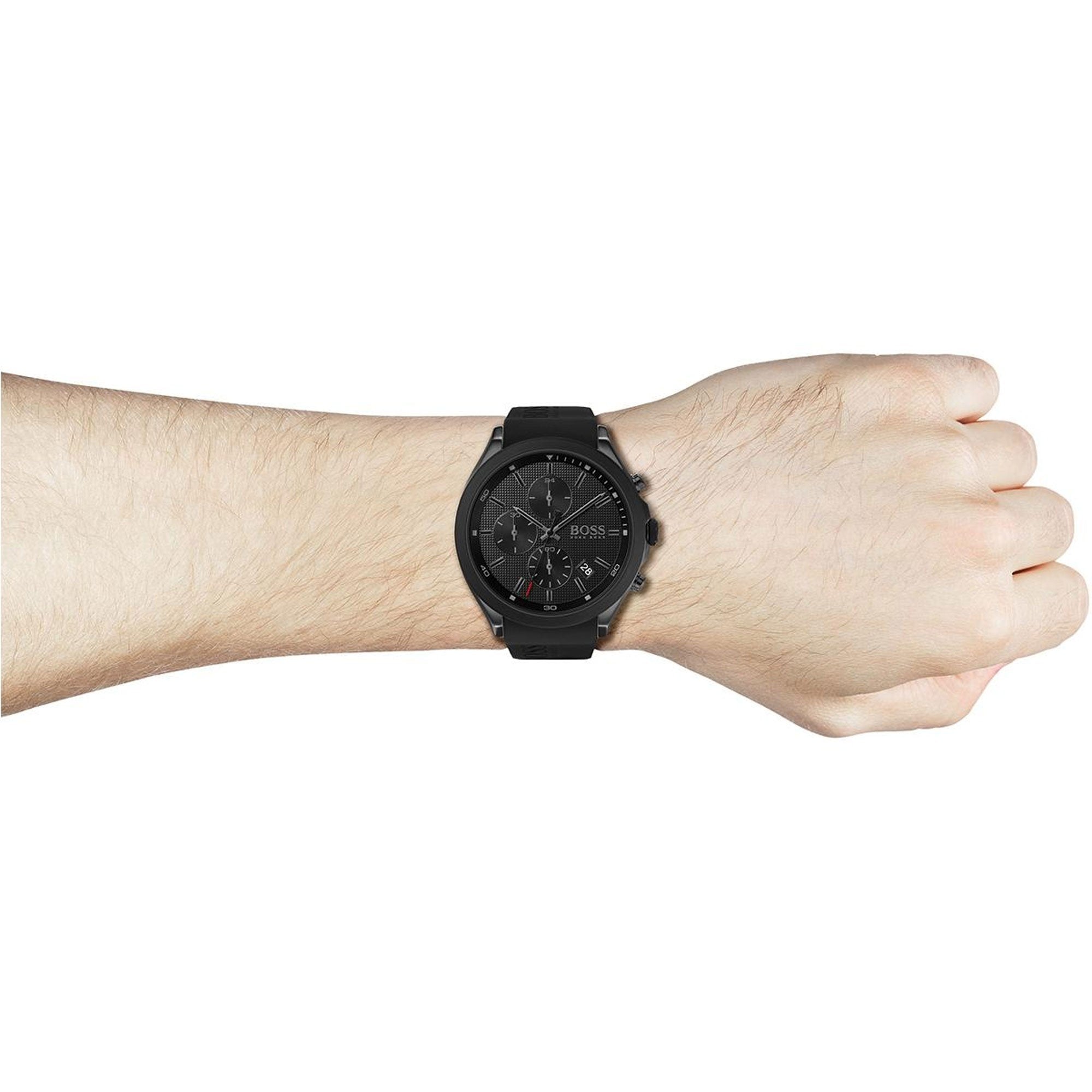  Shop Authentic Hugo Boss Velocity Black Dial Black Rubber Strap Watch for Men - 1513720 - Luxxuri
