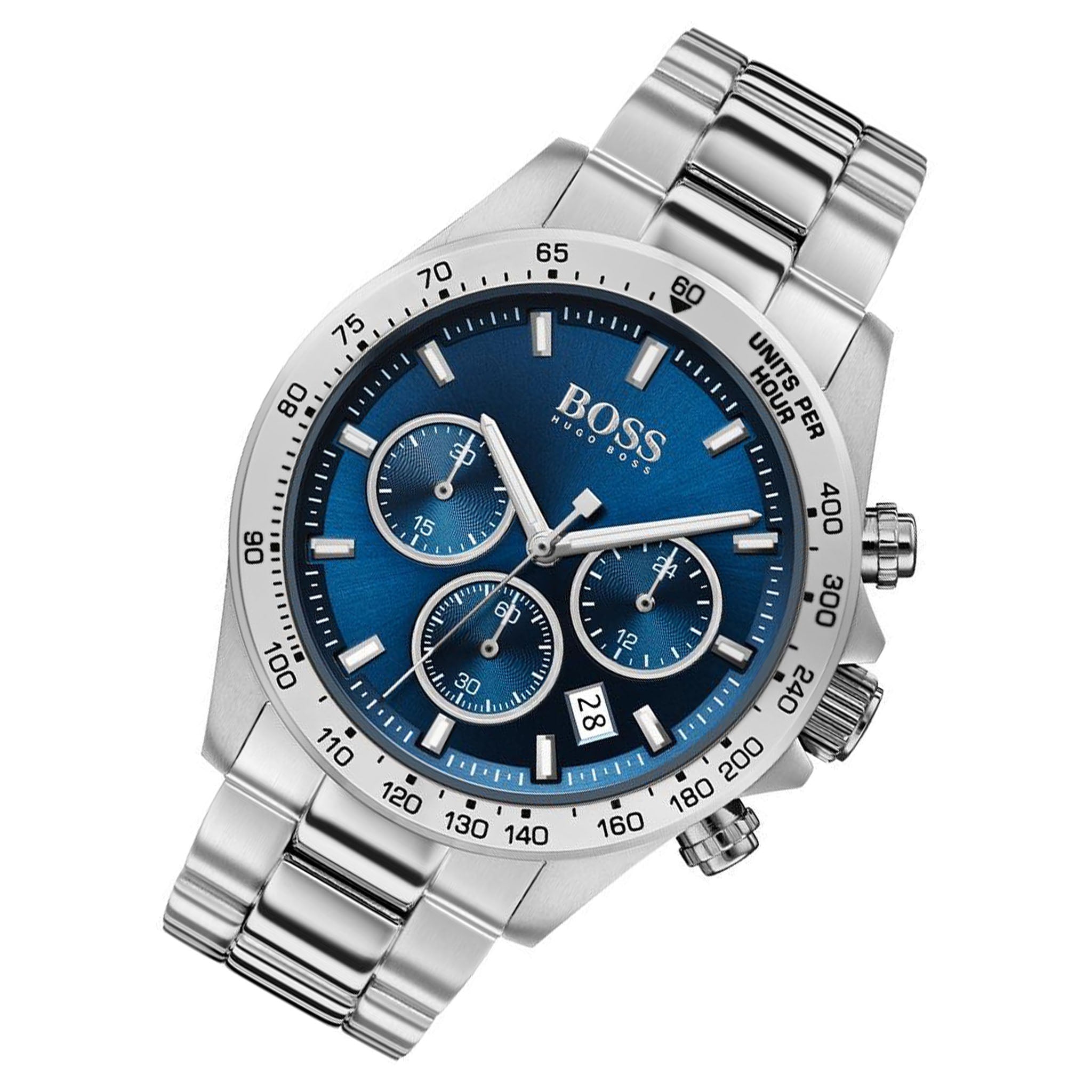  Shop Authentic Hugo Boss Hero Sport Blue Dial Silver Steel Strap Watch for Men - 1513755 - Luxxuri