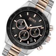  Shop Authentic Hugo Boss Here Chronograph Black Dial Two Tone Steel Strap Watch for Men - 1513757 - Luxxuri