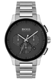  Shop Authentic Hugo Boss Peak Black Dial Silver Steel Strap Watch for Men - 1513762 - Luxxuri