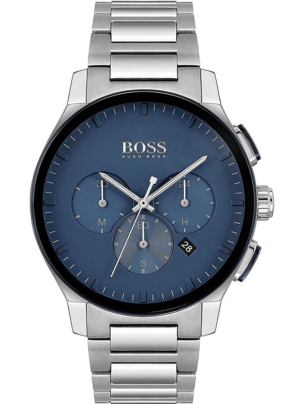  Shop Authentic Hugo Boss Peak Chronograph Blue Dial Silver Steel Strap Watch for Men - 1513763 - Luxxuri