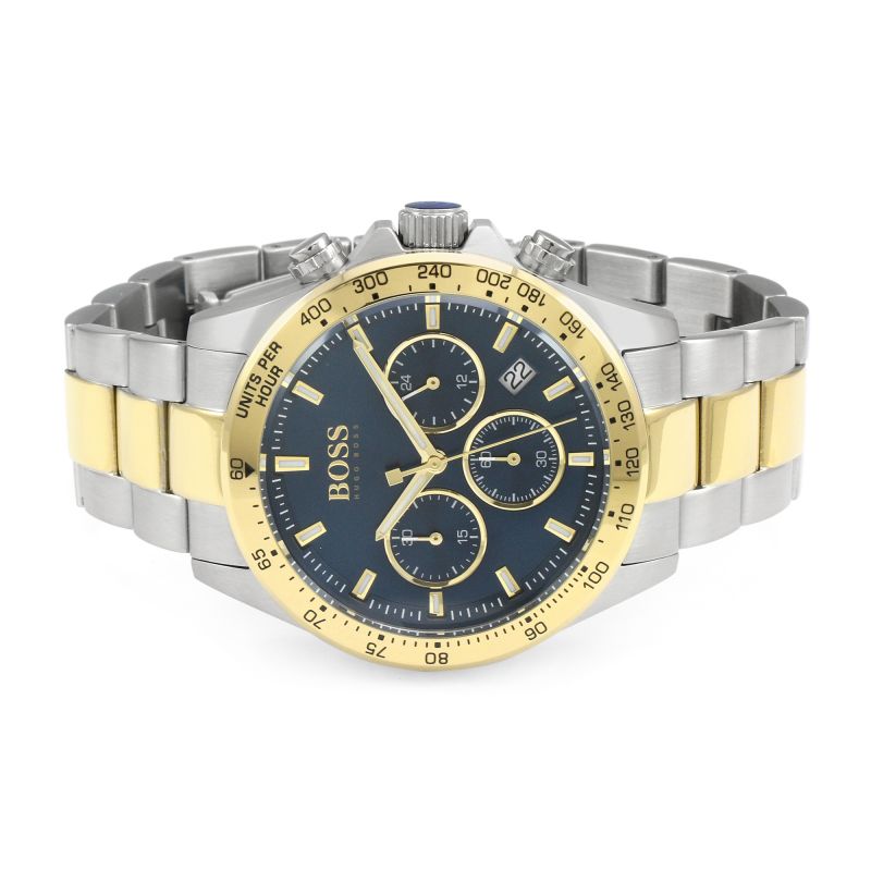  Shop Authentic Hugo Boss Hero Blue Dial Two Tone Steel Strap Watch for Men - 1513767 - Luxxuri